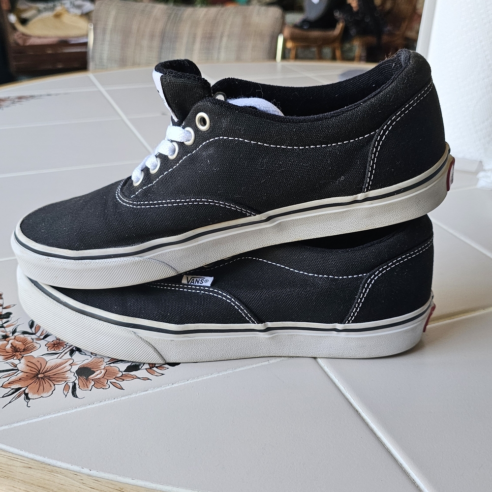 Vans Era Black Canvas Skate Shoes Men’s 8.5 Classic Streetwear Sneakers - Picture 11 of 16